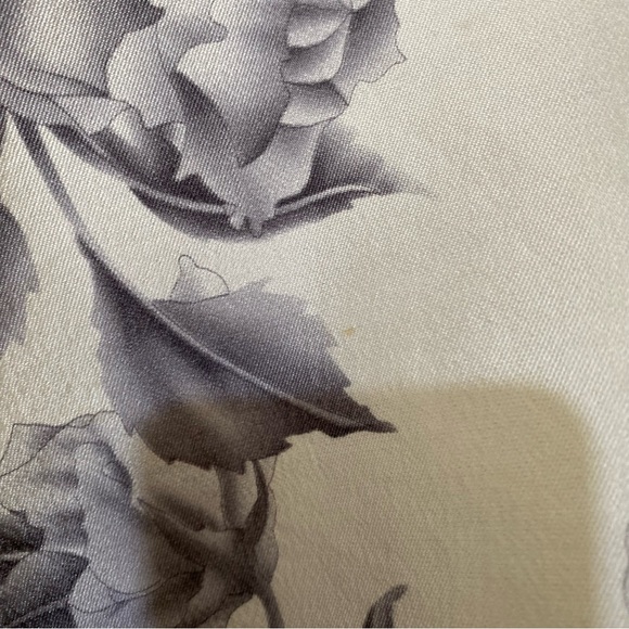 Zimmerman Skirt Mini Rose Floral Cream Grey Size 1 UK 10 Silk Cotton A Line - Picture 9 of 16